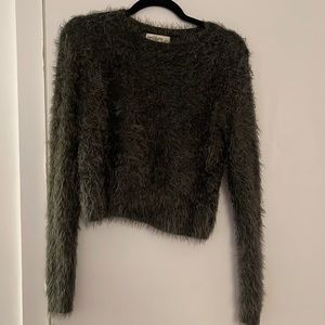 Abercrombie and Fitch grey shaggy sweater